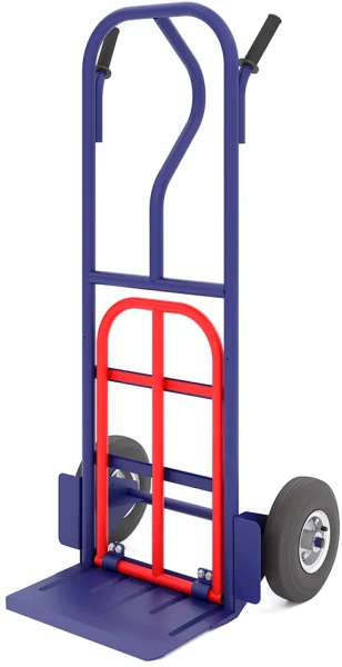 Тележка двухколесная грузовая с дополнительной полкой КГ 250 П колёса d 250 литые